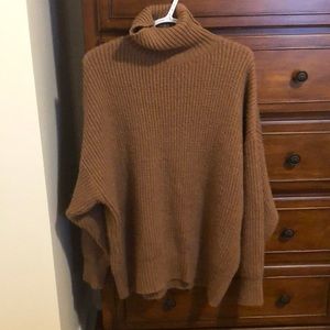 Extreme oversized turtleneck